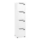 Meuble 4 cases porte à serrure à codes Flex'Office - H. 158 X L. 41 X P. 40 - Blanc