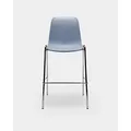 Lot de 4 - Tabouret coque en polypropylène Bleu, hauteur 75 cm