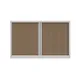 Armoire à rideaux métallique Confort+ maxi-largeur 160 x Ht 100 cm - corps Blanc rideaux Chêne