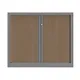 Armoire à rideaux métallique Confort+ Ht 100 x L.120 cm - corps Aluminium rideaux Chêne