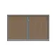 Armoire à rideaux métallique Confort+ maxi-largeur 160 x Ht 100 cm - corps Aluminium rideaux Chêne