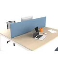 Panneau-écran acoustique Moody pour bureau bench L.120 cm – Tissu bleu fixations Alu