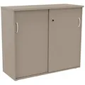 Armoire mi-haute NF Environnement H.104 cm x L.80 cm Argile - portes coulissantes