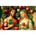 24x36 gallery poster Adam and Eve Garden of Eden artwork