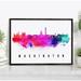 Pera Print Washington D.C Skyline Poster Washington D.C Cityscape Painting Unframed Poster Washington D.C Poster Washington D.C. Home Office Wall Decor - 11x14 Inches