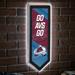 Evergreen Ultra-Thin Glazelight LED Wall Decor Pennant Colorado Avalanche- 9 x 23 Inches Made In USA
