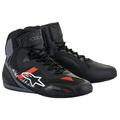 Alpinestars Faster-3 Rideknit Motorcycle Road Riding Mens Shoe-Black/Gray/Bright Red-14