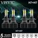 Mini H7 + H7 Combo LED Headlight Kit Bulb High Low Beam 160W 26000LM 6000K White