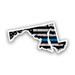 Distressed Thin Blue Line Maryland State Shaped Subdued US Flag Sticker Decal - Self Adhesive Vinyl - Weatherproof - Made in USA - weathered police law enforcement first responder md