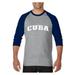 MmF - Mens Raglan Sleeve Baseball T-Shirts up to Size 3XL - Cuba