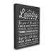 Stupell Industries Laundry Room Rules Hanger Clothespin Icons Black by - Graphic Art Canvas in White | 30 H x 24 W x 2 D in | Wayfair