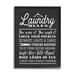 Stupell Industries Laundry Room Rules Hanger Clothespin Icons Black by - Graphic Art Canvas in White | 30 H x 24 W x 4 D in | Wayfair