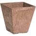 Latitude Run® Anzar Stone Pot Planter Stone, Resin in Gray/Orange | 10.5 H x 16 W x 16 D in | Wayfair D58244CC58374E72AA7D2428AC8D378B