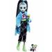 Monster High Doll and Sleepover Accessories Frankie Stein Doll with Pet Dog Watzie Creepover Party