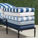 Double-piped Outdoor Chaise Cushion - Resort Stripe Glacier, 75"L x 23"W - Frontgate