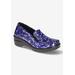 Women's Leeza Slip On by Easy Street in Purple Blue Patent (Size 10 M)