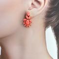 J. Crew Jewelry | J.Crew Vintage Gold Plated Resin Flower Drop Earrings | Color: Gold | Size: Os