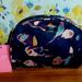 Kate Spade Bags | Nwt Kate Spade Dawn Paper Rose Medium Dome Cosmetic Makeup Bag Nylon Blackmulti | Color: Black/Pink | Size: Os