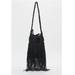 Zara Bags | Nwt Zara Woman Beaded Black Shoulder Bag Bloggers Fav | Color: Black | Size: Os