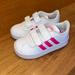 Adidas Shoes | Adidas Toddler Girls Hot Pink Court Sneakers | Color: Pink/White | Size: 6bb