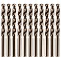 Rennie Tools - Box of 10 x 13mm HSS Gold Cobalt Jobber Drill Bit Set For Stainless Steel, Hard Metals, Aluminium, Cast Iron, Copper. Twist Drill Bit Sets Supplied In A Box. 13mm Drill Bit Set