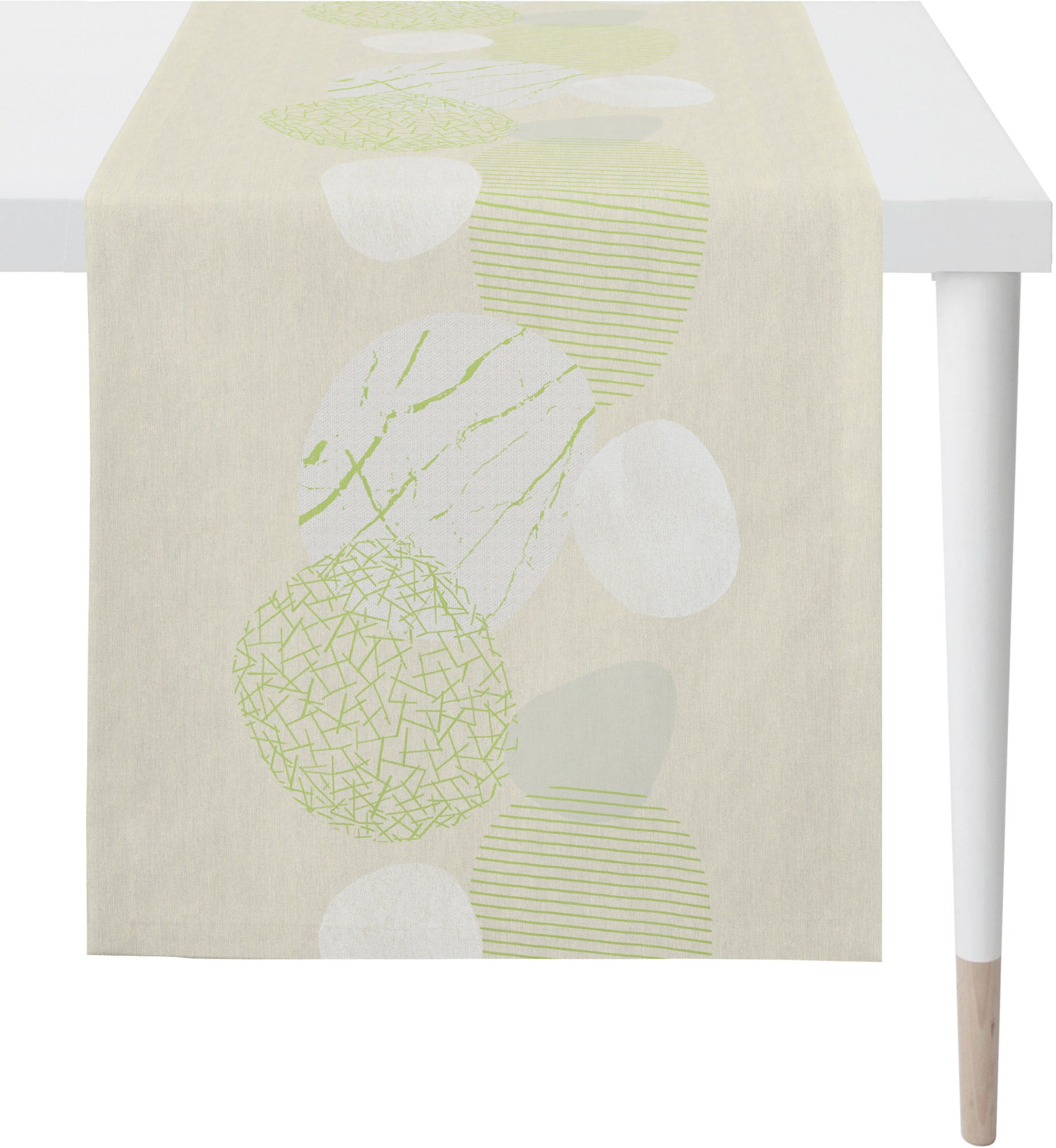 Tischläufer APELT "1601 LOFT STYLE", grün, B:48cm L:140cm, Polyester, Viskose, Tischdecken, Jacquardgewebe Image