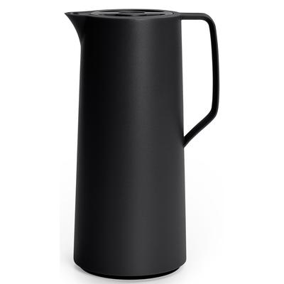 Isolierkanne EMSA "Motiva", schwarz, B:12,6cm H:27,3cm, Kunststoff, Kannen, Schraubdeckel, Quick-Press-Verschluss, 12h heiß, 24h kalt, Glaskolben Image