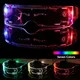 Lunettes de soleil lumineuses LED 7 couleurs 10 modèles décoration de noël Vintage Punk pour