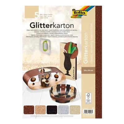 Glitterkarton »Classic«, folia, 24 cm