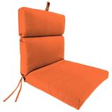 Jordan Manufacturing Sunbrella 44 x 22 Canvas Tuscan Orange Solid Rectangular Outdoor Chair Cushion with Ties and Hanger Loop