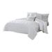 6 Piece Microfiber King/Queen Quilt Comforter Set, The Urban Port, White