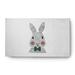 Simply Daisy 3 x 5 Ocean Abyss Green Bow-tie Bunny Easter Chenille Indoor/Outdoor Rug