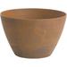 Novelty Indoor/Outdoor Artstone Napa Bowl Planter with Water-Minder Rust 16