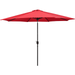 Alden Design 11 Foot Patio Umbrella with Crank and Push Button to Tilt Red