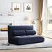 Polyester Tufted Upholstered Convertible Futon Sofa Bed for Compact Living Space, Apartment, Dorm, Adjustable Headrest