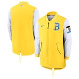 Men's Nike Yellow Boston Red Sox City Connect Full-Zip Dugout Jacket