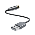 USB A to 3.5mm Jack Audio Adapter USB to Audio Jack Adapter Headset USB-A to 3.5mm Female External Stereo Sound Card for Headphone Mc PS4 PS5 PC Laptop Desktops and More