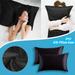 Wozhidaoke Pillow Covers 2Pcs Standard Size (20X26 Inches) Satin Pillow Covers with Envelope Closure Fall Pillow Covers Throw Pillow Covers Black 30*24*1 Black
