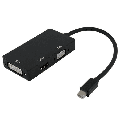 Mini DisplayPort to HDMI DVI VGA Adapter 4K Mini DP Converter Thunderbolt Compatible 3 in 1 for M 2015 Book Pro Air Surface Pro3 Pro4 Google Chromebook PC