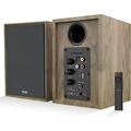 Pyle Powered Bookshelf Speaker Monitors HiFi Studio Monitor Computer Desk Stereo Speaker System