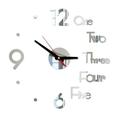 iOPQO Alarm Clock Diy Wall Clock 3D Mirror Surface Sticker Home Office Decor Clock Wall Clock