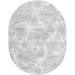 Rugs.com Monte Carlo Collection Rug â€“ 8 x 10 Oval Light Gray Medium Rug Perfect For Living Rooms Large Dining Rooms Open Floorplans