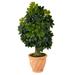 Nearly Natural 39 Schefflera Artificial Tree in Terra-Cotta Planter (Real Touch)