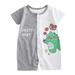 Romper Boys Toddler Summer Clothes Boy Children Baby Boys Girls Cartoon Romper Short Sleeve Cute Animals Jumpsuit Outfits Clothes 18 24 Month Suit