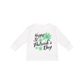 Inktastic Happy St. Patrick s Day- four leaf clovers Boys or Girls Long Sleeve Toddler T-Shirt