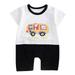 Romper Boys Toddler Summer Clothes Boy Children Baby Boys Girls Cartoon Romper Short Sleeve Cute Animals Jumpsuit Outfits Clothes 18 24 Month Suit