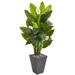 Nearly Natural 63 Spathyfillum Artificial Plant in Slate Planter (Real Touch)