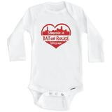 Someone in Baton Rouge Loves Me Baton Rouge Louisiana Skyline Heart One Piece Baby Bodysuit (Long Sleeve) 3-6 Months White