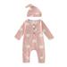 Clothes for Baby Fall Boy Shirt Autumn Baby Girls Boys Cute Knit Romper Cartoon Printing Long Sleeve Jumpsuits Hat Outfits Clothes Set Baby Boy Overall Romper