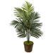 Nearly Natural 4 Kentia Palm Tree in Coiled Rope Planter